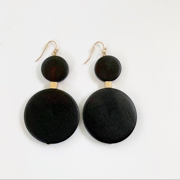 Jewelry - Modern Wood Disc Earrings NWT